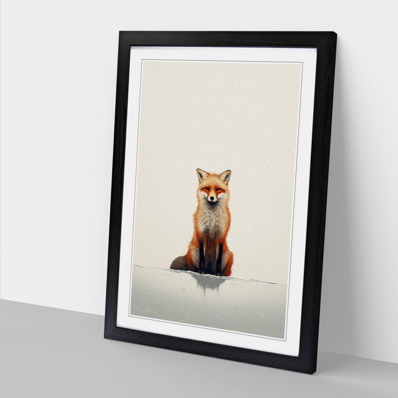 Single Picture Frame Print on Wood, 46cm H x 34cm W, Black Framed
