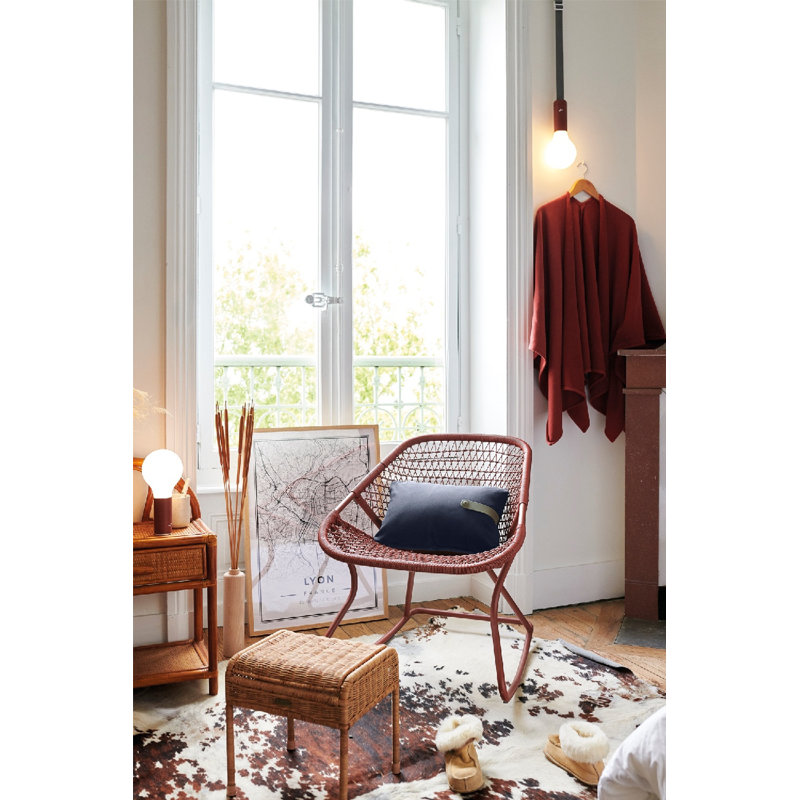 Sixties Outdoor Rocker Chair, Red Ochre