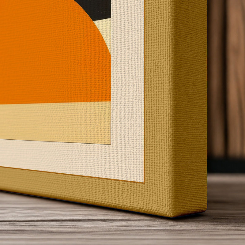Constructivist Forms Geometric - Wrapped Canvas, 30x20 - 76.2 x 50.8 cm, Ochre Border