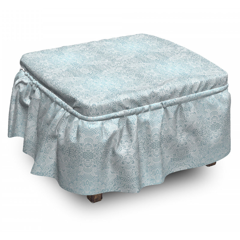 Housse pour repose-pieds à coussins carrés, Motif 2