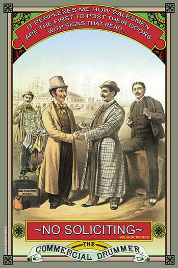 « no remarching » par wilbur pierce, affiche rétro, H 30 po x l 20 po