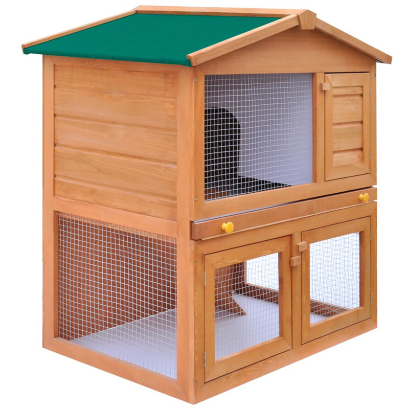 Cage à lapin en bois de pin massif