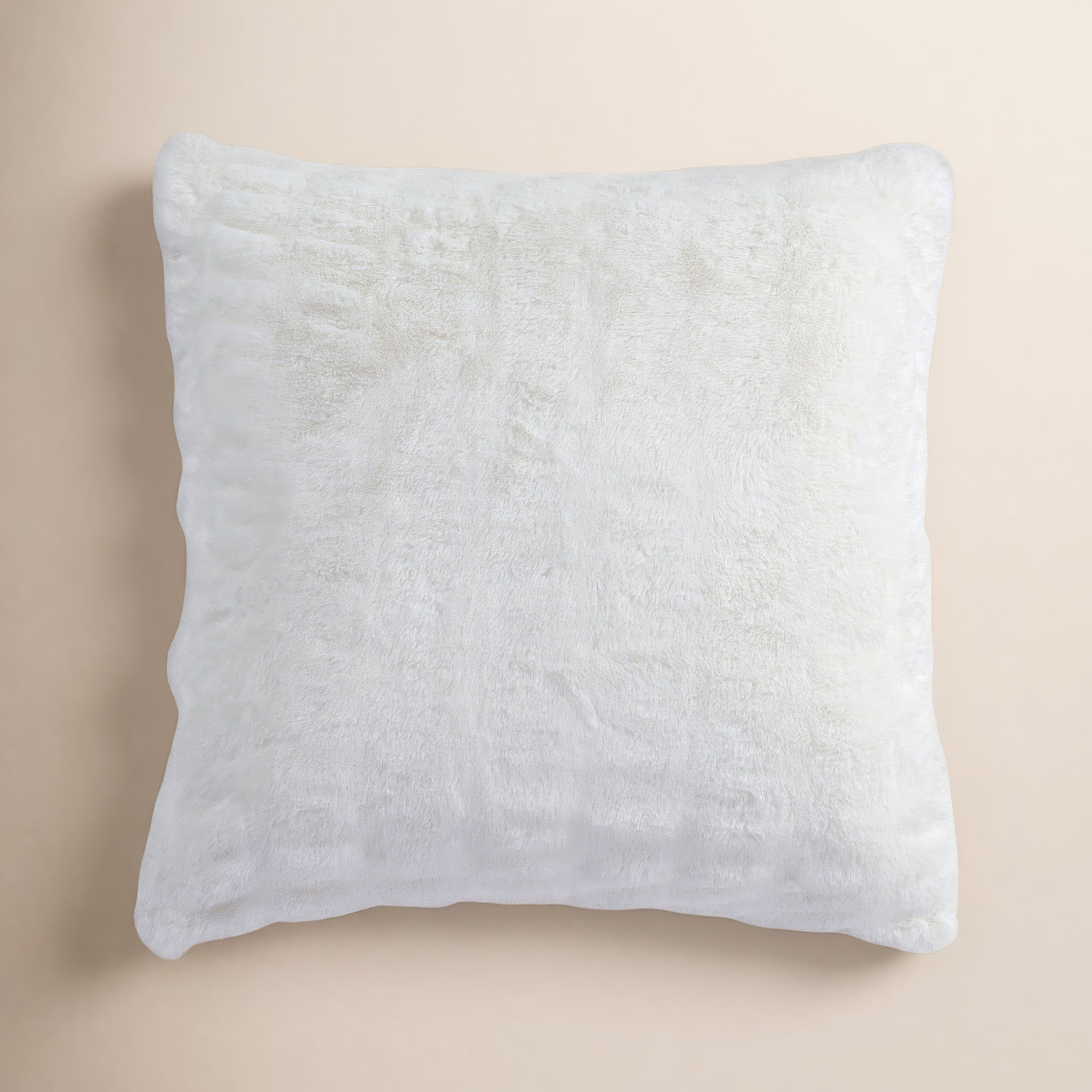 Ruched Rabbit 27" x 27" Pillow, White