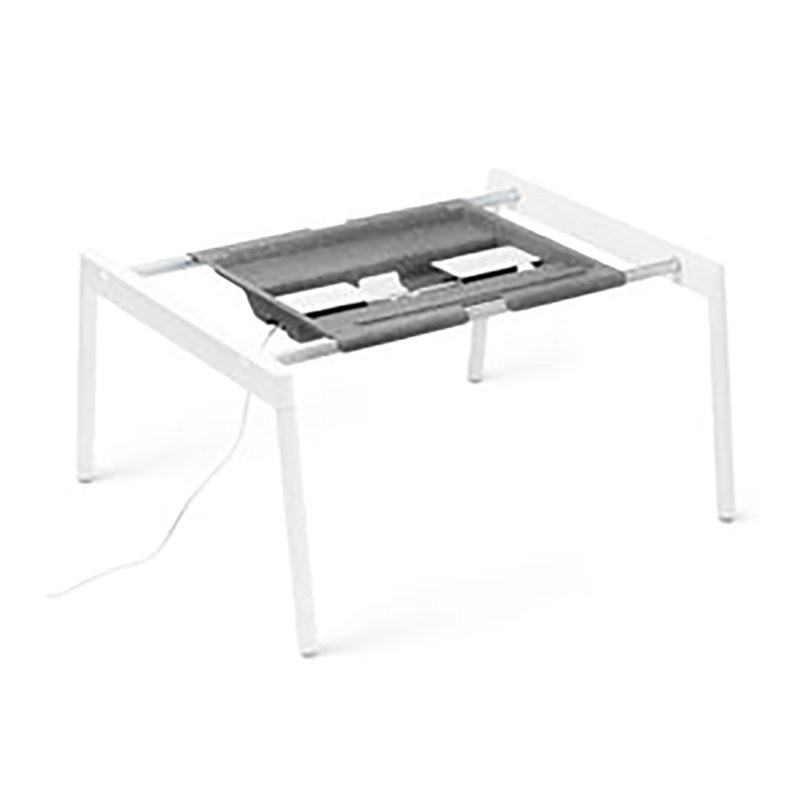 Plateau d'alimentation et bloc Series A, H 23,5 po x l 180 po x P 14,5 po, Blanc
