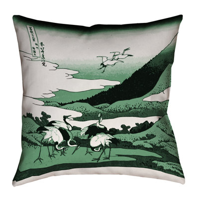 Katsushika Hokusai Reversible Throw Pillow