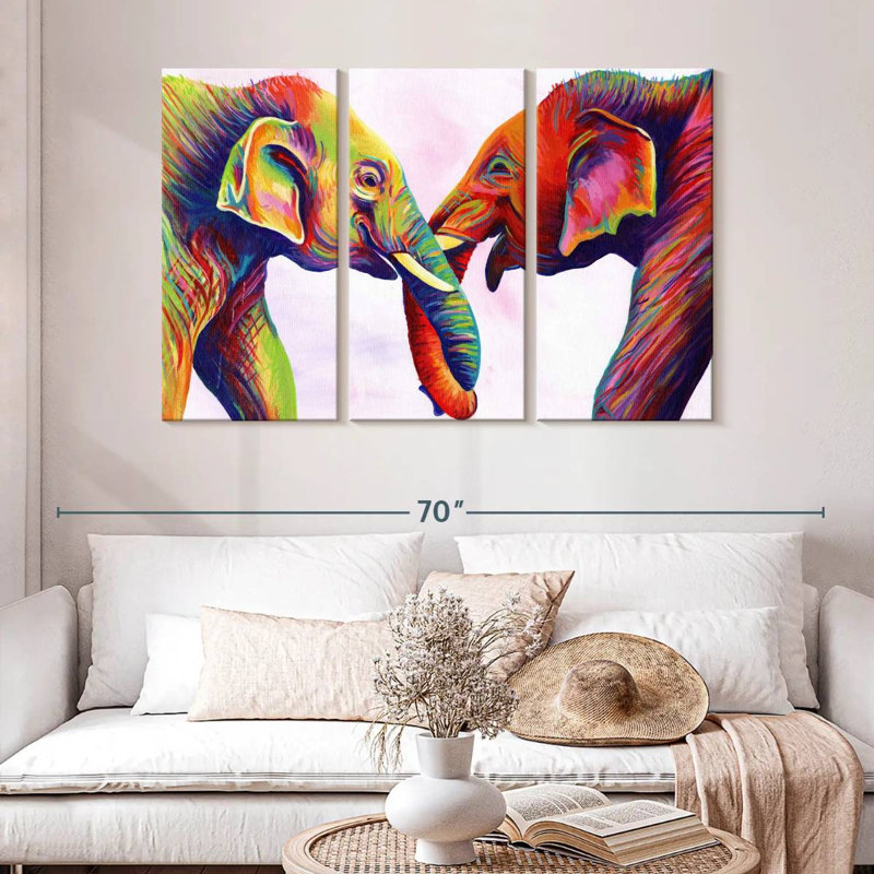 Elephant Calves, 32" H x 50" W