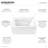 Kingston Brass Aqua Eden 60-Inch Acrylic Rectangular 3-Wall Alcove Tub with Armrests and Anti-Skid Surface-55204554