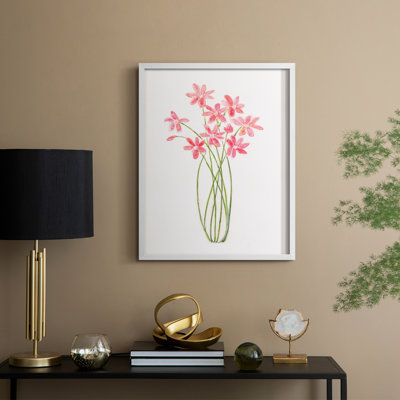 Reproduction encadrée entrelacée Bouquet II - bois massif