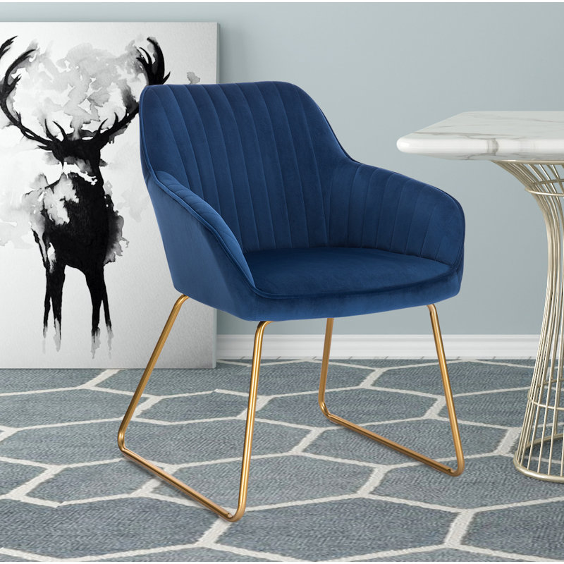 Renard Upholstered Dining Chair, Blue