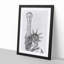 Statue of Liberty in New York City Abstract Art - Picture Frame Graphic Art Print-55730091-55730095