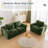62" Compression Bean Bag Sofa Faux Fur Upholstered Loveseat Floor Sofa With Pillows-1060528847