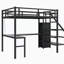 Lit mezzanine polyvalent en métal avec de multiples fonctionnalités pour tous les âges-688123417