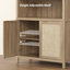 84.25''H Rattan Arched Bookcase With Adjustable Shelf-625090054