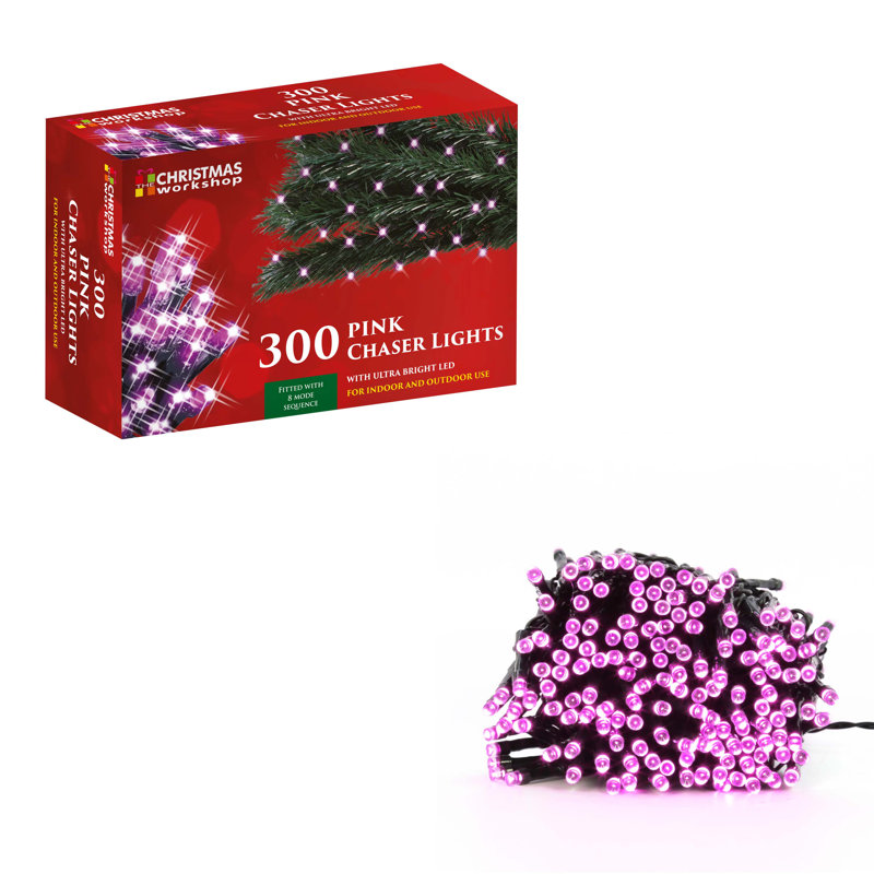 2590cm LED Twinkle Indoor / Outdoor String Lights, Pink