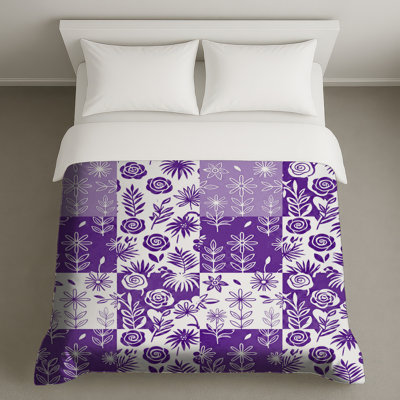 Purple Floral Patchwork Duvet Covers