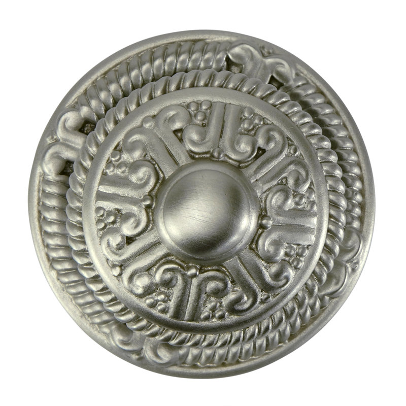 AMERICANA KNOB W/ MATCHING BACK PLATE , Silver