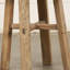 Tabouret rond rétro à quatre pieds vieilli naturel (taille et tons de bois variables)-1832867841