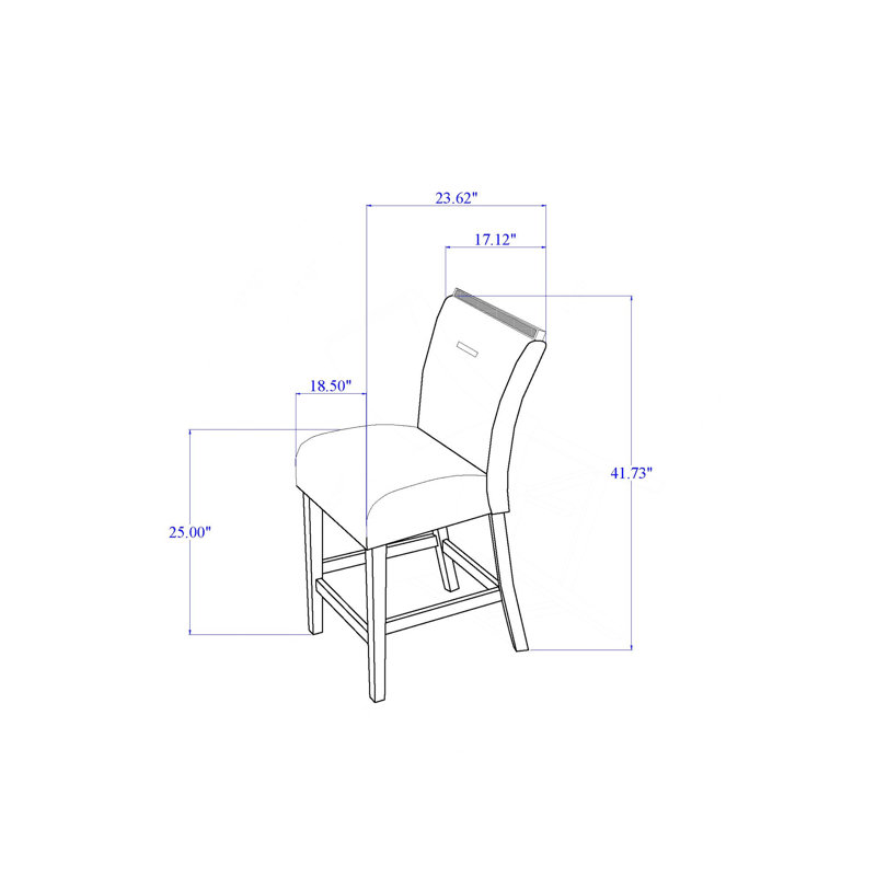 ARIYA BAR STOOLS (KIT OF 2), Dark Gray Seat/Gray Frame, 1