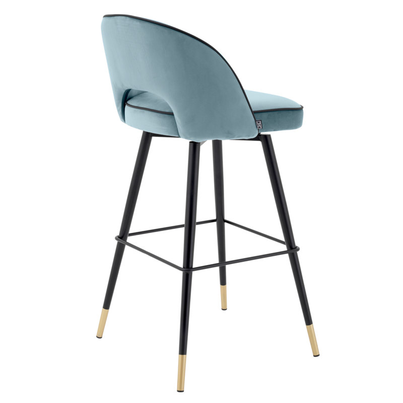 Cliff Swivel Upholstered Stool with Metal Frame, Bar Stool (31" Seat Height), Beige