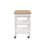 Altenburg 36" Wide Solid Wood Kitchen Cart with Drawer and Storage Shelves-878463063