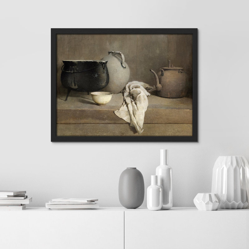 "Nature morte campagne" sur papier, Noir, H 11 po x l 14 po