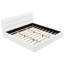 Très grand lit plateforme tapissier, blanc-342780099