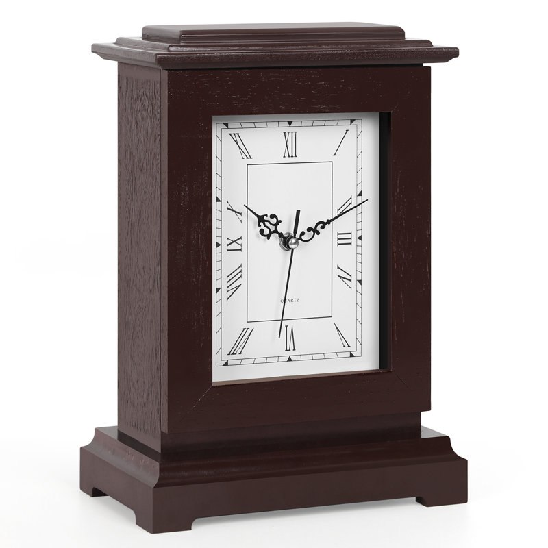 Horloge de boîte à fusil - couleur acajou