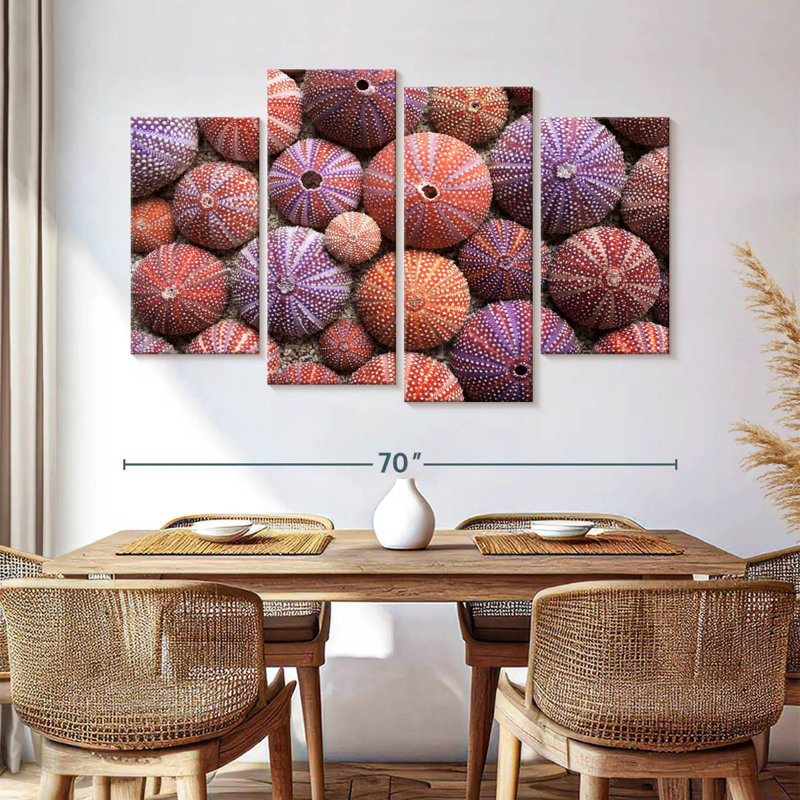 Brampt Empty Sea Urchin Shells, 42" H x 68" W