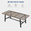 Table de salle à manger 79 po de style industriel pour 6 à 8 personnes - Table rectangulaire robuste avec structure en acier robuste et surface en grain de bois spacieuse - Meuble moderne peu encombrant pour la cuisine ou la salle à manger-714402788