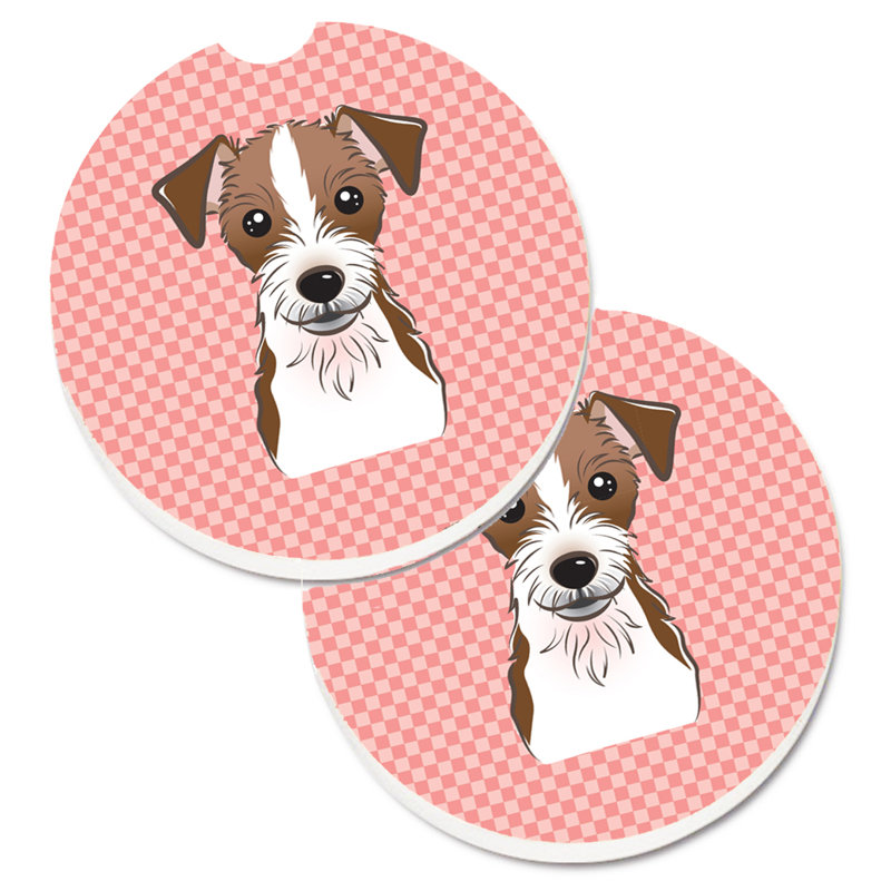Sous-verre Retriever, Rose, Jack Russell terrier brun foncé