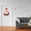 Cute Santa with Snowflakes Christmas Window Decal