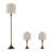 Feickert Table and Floor Lamps - 3 Piece Modern Metal Lights for Living Room, Bedroom, or Entry with Flared Base and LED Bulbs-433899701-433899690