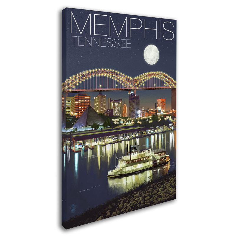 Publicité rétro sur toile Kadey «Memphis», H 32 po x l 22 po x P 2 po