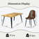 Shivani 5-Piece Modern Dining Set With Rectangular Wood Grain Table And 4 Upholstered Dining Chairs