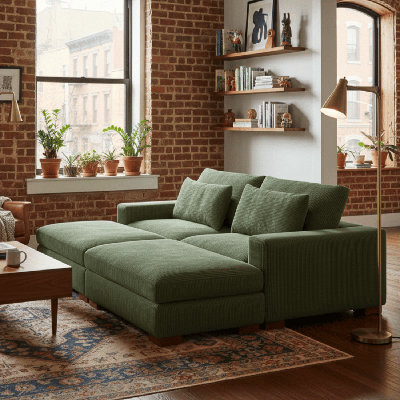 Kingswood 89'' Corduroy Sofa