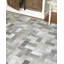 Natural Hide Cowhide Geometric Area Rug in Silver-25306942