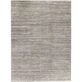 Hand-Knotted High-Quality Black and Ivory Area Rug