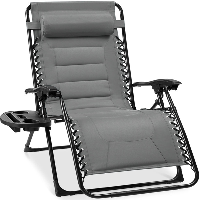 Oversized Padded Zero Gravity Chair, Ice Gray