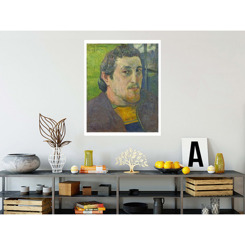 Autoportrait dédié à la Carrière par Paul Gauguin - Estampe numérique, H 40 po x l 32 po