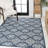 Amora Traditional Mediterranean Tile Design Navy/Cream Indoor/Outdoor Rug-135048145