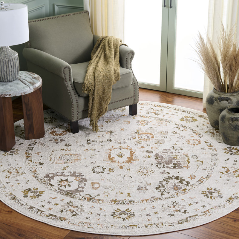 Leonette 516 Performance Oriental Rug, Round 6'7"