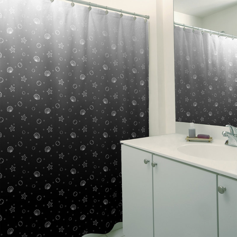 Rideau de douche Seashell, Noir