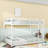 Full Over Full Metal Bunk Bed With Built-In Ladder And Full-Length Guardrails-244170493