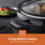 GEEPAS Slow Cooker | 3 Temperature Settings, Removable Easy-Clean Aluminum Bowl | Tempered Glass Lid & Cool Touch Handles, Chalkboard Design | 2 Year Warranty, Black-88579568