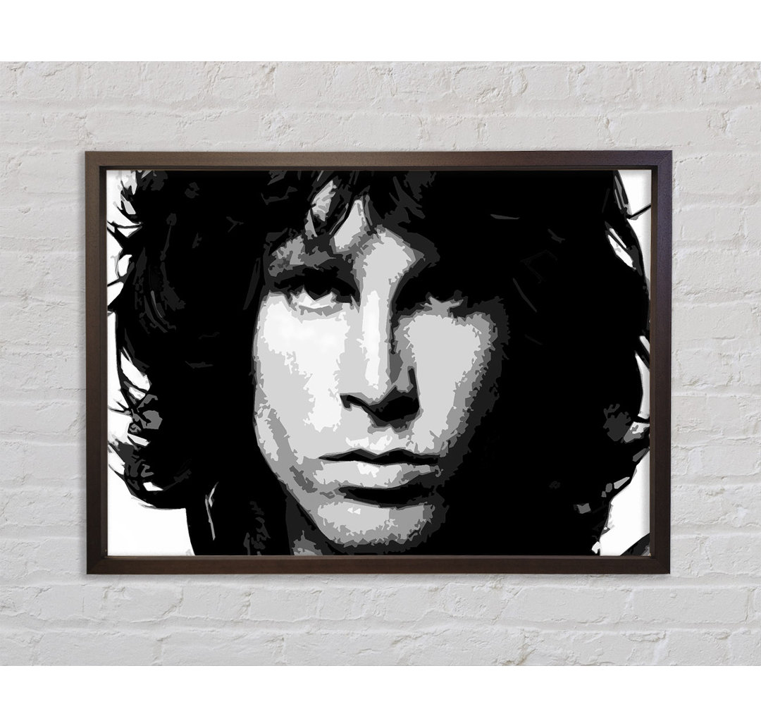 Jim Morrison Gesicht B N W - Druck