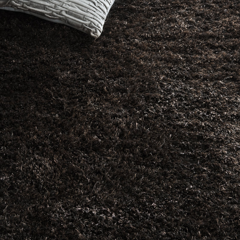 Delane Tufted Black Area Rug, Rectangle 5' x 8'