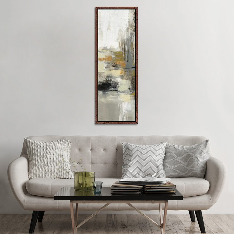 Lava And Steam II by Silvia Vassileva - Print on Canvas, Classic Brown Wood Framed, 152.4 cm H x 50.8 cm W