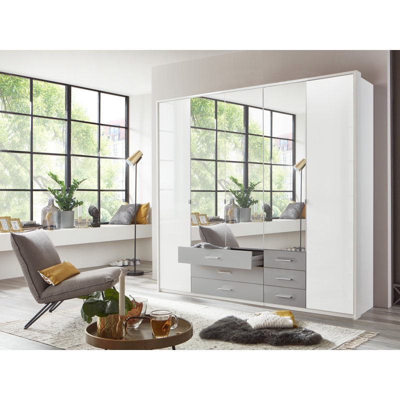 Shuford 6 Door Manufactured Wood Wardrobe, 210cm H x 225cm W x 58cm D