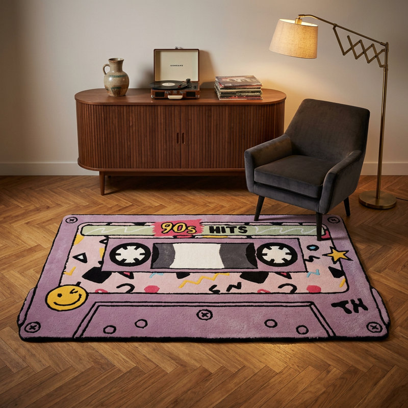 Tapis 5 pi x 8 pi à cassettes Amethyst
