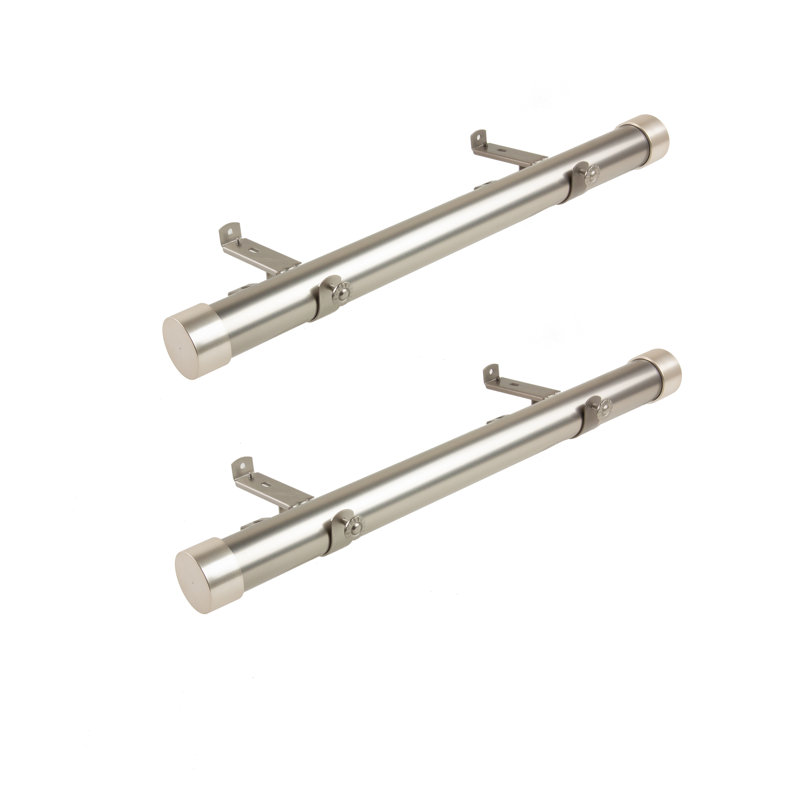 Tringle à rideaux simple School Side, H 1,5 po x l 24 po x P 1,5 po, Nickel satiné